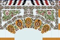 Dar Ali Hamoud (Madrasa 'Aisha)- marble decorated arch Dar Ali Hamoud (Madrasa 'Aisha)