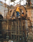 Great Umayyad mosque- Reconstruction of arches Great Umayyad mosque