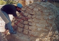 Qutaishiya mosque- Cleaning dome joint and repointing Qutaishiya mosque